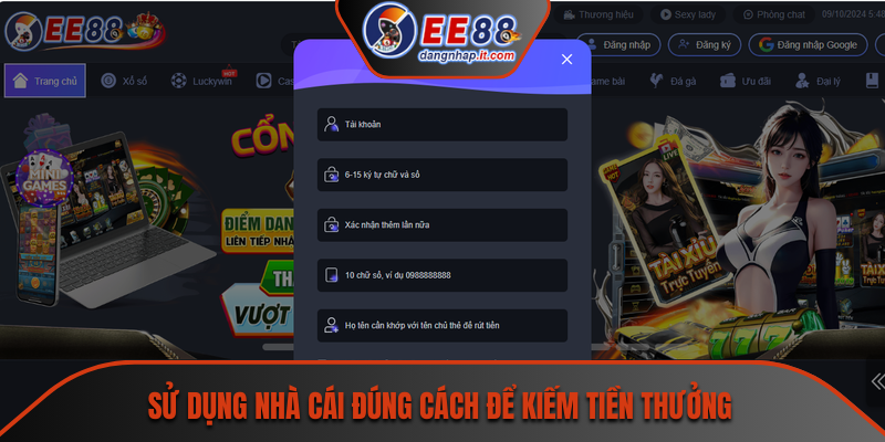Sử dụng nhà cái đúng cách để kiếm tiền thưởng